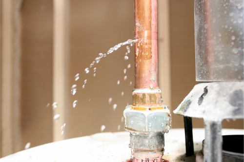 Une fuite d'eau dans un logement