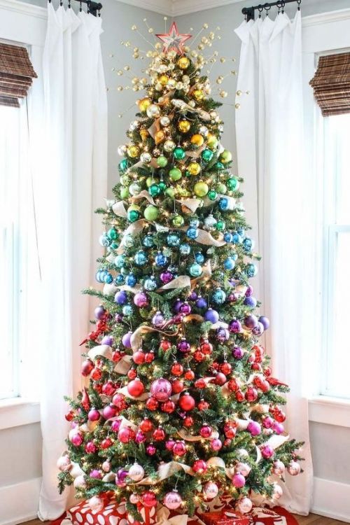 Rainbow christmas tree