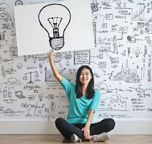 Woman with an investment plan