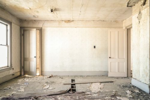 Pièce détruite par un sinistre