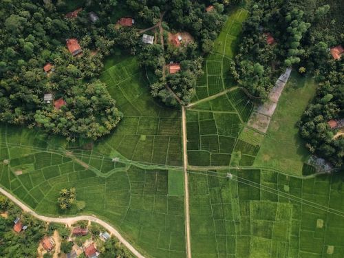 Territoire photographié par photogrammétrie aérienne