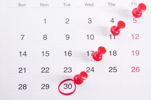 Calendar of mortgage payment dates